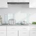 Virtuves Aizsargpanelis Balts 100 X 40 X 0.8 Cm Rūdīts Stikls Vidaxl
