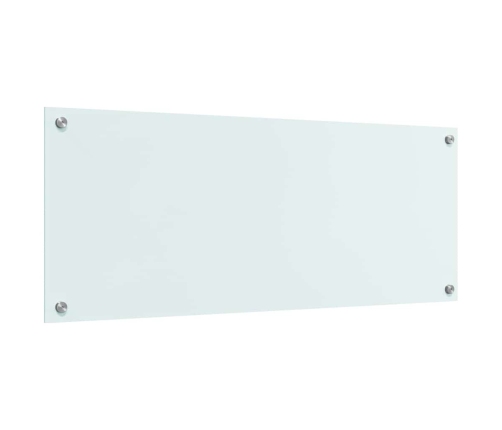 Virtuves Aizsargpanelis Balts 100 X 40 X 0.8 Cm Rūdīts Stikls Vidaxl