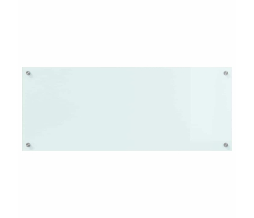 Virtuves Aizsargpanelis Balts 100 X 40 X 0.8 Cm Rūdīts Stikls Vidaxl