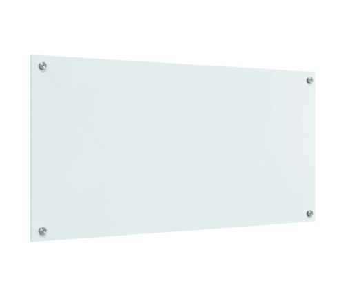 Virtuves Aizsargpanelis Balts 100 X 50 X 0.8 Cm Rūdīts Stikls Vidaxl