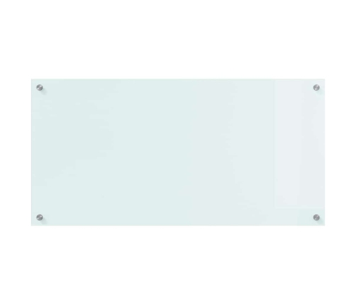 Virtuves Aizsargpanelis Balts 100 X 50 X 0.8 Cm Rūdīts Stikls Vidaxl