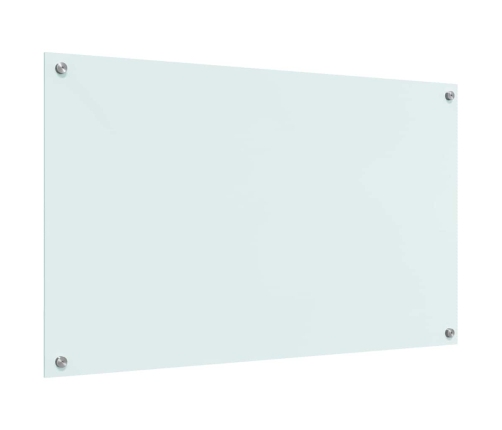 Virtuves Aizsargpanelis Balts 100 X 60 X 0.8 Cm Rūdīts Stikls Vidaxl