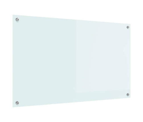 Virtuves Aizsargpanelis Balts 100 X 60 X 0.8 Cm Rūdīts Stikls Vidaxl