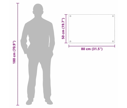 Virtuves Aizsargpanelis Caurspīdīgs 80 X 50 X 0.8 Cm Vidaxl