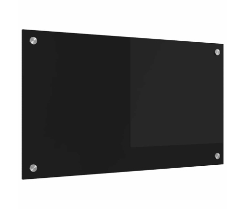 Virtuves Aizsargpanelis Melna 70 X 40 X 0.8 Cm Rūdīts Stikls Vidaxl