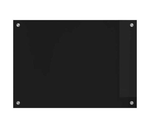 Virtuves Aizsargpanelis Melna 70 X 50 X 0.8 Cm Rūdīts Stikls Vidaxl