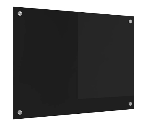 Virtuves Aizsargpanelis Melna 70 X 50 X 0.8 Cm Rūdīts Stikls Vidaxl