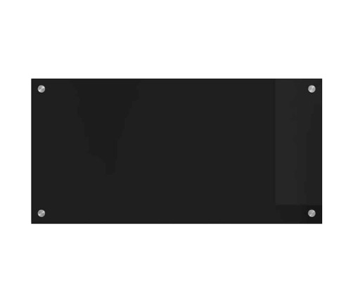 Virtuves Aizsargpanelis Melna 80 X 40 X 0.8 Cm Rūdīts Stikls Vidaxl