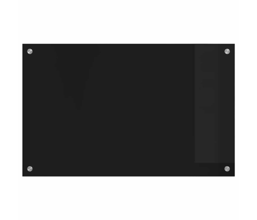 Virtuves Aizsargpanelis Melna 80 X 50 X 0.8 Cm Rūdīts Stikls Vidaxl