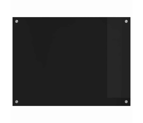 Virtuves Aizsargpanelis Melna 80 X 60 X 0.8 Cm Rūdīts Stikls Vidaxl