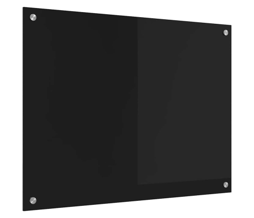 Virtuves Aizsargpanelis Melna 80 X 60 X 0.8 Cm Rūdīts Stikls Vidaxl