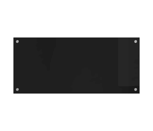 Virtuves Aizsargpanelis Melna 90 X 40 X 0.8 Cm Rūdīts Stikls Vidaxl