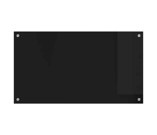 Virtuves Aizsargpanelis Melna 90 X 50 X 0.8 Cm Rūdīts Stikls Vidaxl