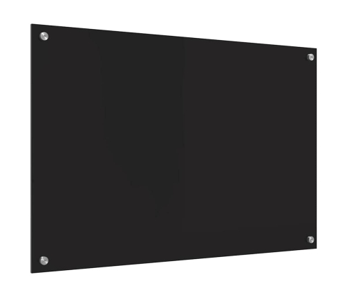 Virtuves Aizsargpanelis Melna 90 X 60 X 0.8 Cm Rūdīts Stikls Vidaxl