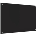 Virtuves Aizsargpanelis Melna 90 X 60 X 0.8 Cm Rūdīts Stikls Vidaxl