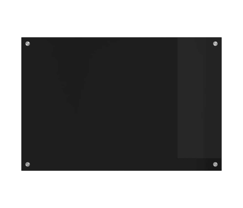 Virtuves Aizsargpanelis Melna 90 X 60 X 0.8 Cm Rūdīts Stikls Vidaxl