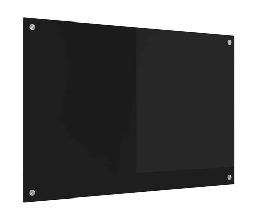 Virtuves Aizsargpanelis Melna 90 X 60 X 0.8 Cm Rūdīts Stikls Vidaxl
