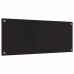 Virtuves Aizsargpanelis Melna 100 X 40 X 0.8 Cm Rūdīts Stikls Vidaxl