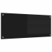 Virtuves Aizsargpanelis Melna 100 X 40 X 0.8 Cm Rūdīts Stikls Vidaxl