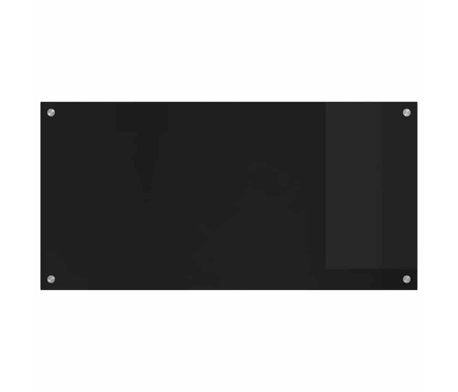 Virtuves Aizsargpanelis Melna 100 X 50 X 0.8 Cm Rūdīts Stikls Vidaxl
