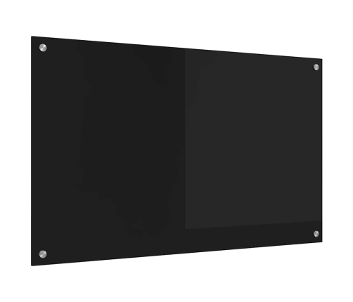 Virtuves Aizsargpanelis Melna 100 X 60 X 0.8 Cm Rūdīts Stikls Vidaxl