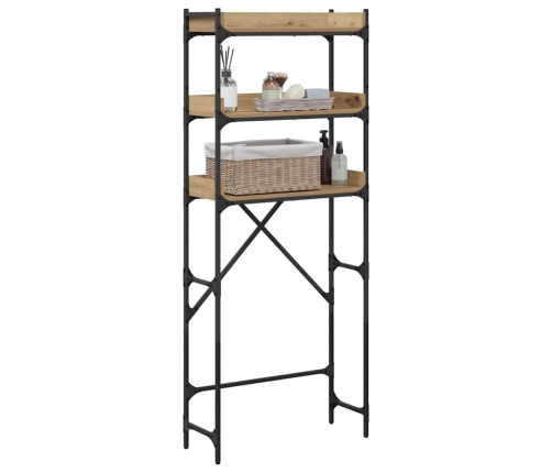 Veļas Mašīnas Plaukts 67 X 25 X 163 Cm Inženierijas Koks Vidaxl
