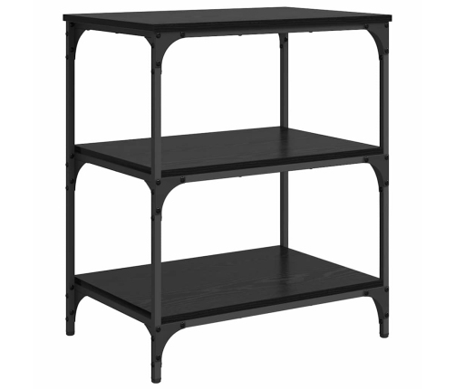 Virtuves Ratiņš Melns Ozolkoks 60 X 41 X 76 Cm Vidaxl