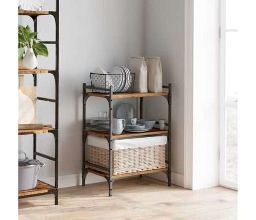 Virtuves Ratiņš Vecs Koks 50 X 35 X 75.5 Cm Inženierijas Koks Vidaxl