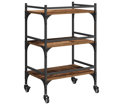 Virtuves Ratiņš Vecs Koks 50 X 35 X 75.5 Cm Inženierijas Koks Vidaxl