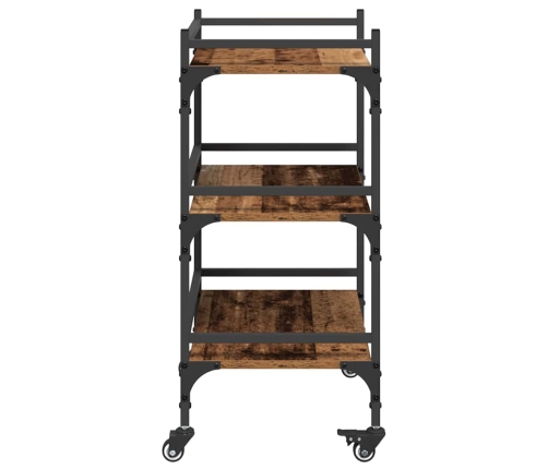 Virtuves Ratiņš Vecs Koks 50 X 35 X 75.5 Cm Inženierijas Koks Vidaxl