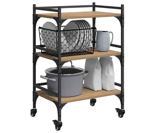 Virtuves Ratiņš Artisānā Ozols 50 X 35 X 75.5 Cm Vidaxl