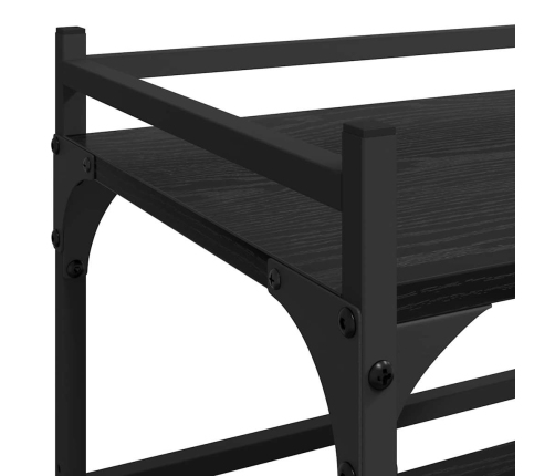 Virtuves Ratiņš Melns Ozolkoks 50 X 35 X 75.5 Cm Vidaxl