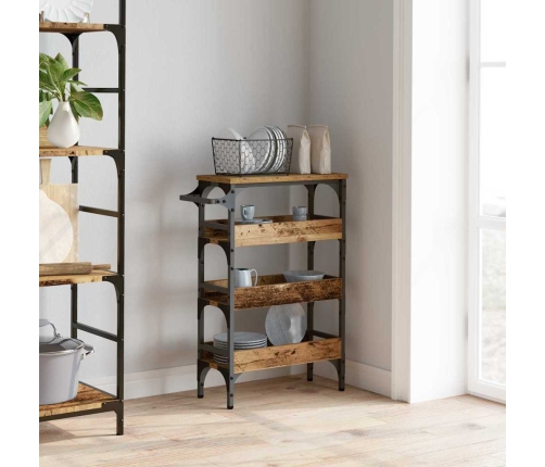 Virtuves Ratiņš Vecs Koks 53 X 20 X 76 Cm Inženierijas Koks Vidaxl