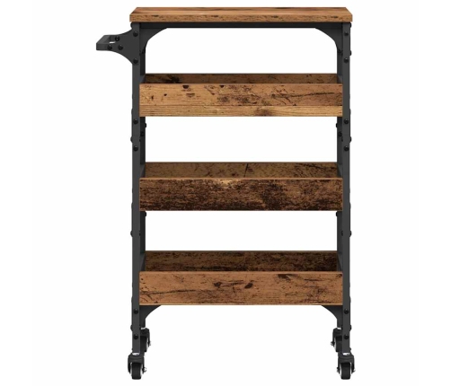 Virtuves Ratiņš Vecs Koks 53 X 20 X 76 Cm Inženierijas Koks Vidaxl