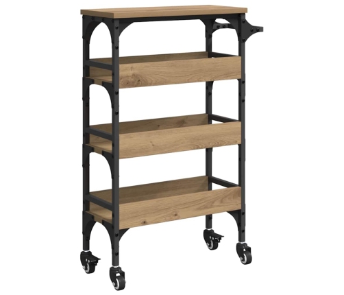 Virtuves Ratiņš Artisānā Ozols 53 X 20 X 76 Cm Vidaxl