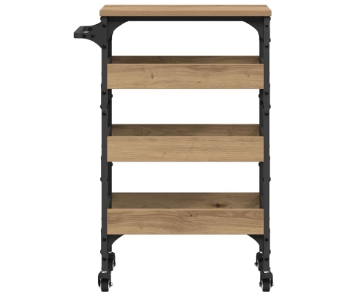 Virtuves Ratiņš Artisānā Ozols 53 X 20 X 76 Cm Vidaxl