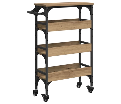 Virtuves Ratiņš Artisānā Ozols 53 X 20 X 76 Cm Vidaxl