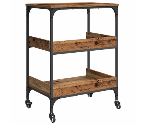 Virtuves Ratiņš Vecs Koks 60 X 41 X 80.5 Cm Inženierijas Koks Vidaxl