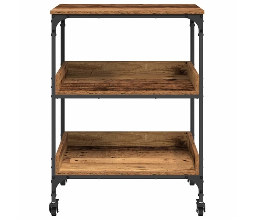 Virtuves Ratiņš Vecs Koks 60 X 41 X 80.5 Cm Inženierijas Koks Vidaxl