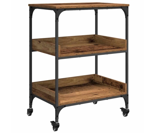 Virtuves Ratiņš Vecs Koks 60 X 41 X 80.5 Cm Inženierijas Koks Vidaxl