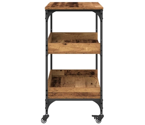 Virtuves Ratiņš Vecs Koks 60 X 41 X 80.5 Cm Inženierijas Koks Vidaxl