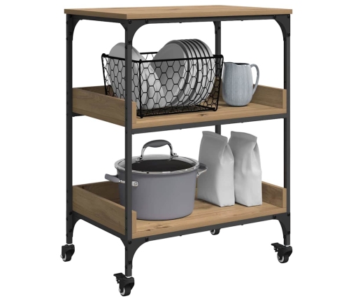 Virtuves Ratiņš Artisānā Ozols 60 X 41 X 80.5 Cm Vidaxl