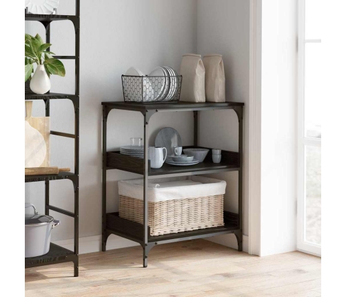 Virtuves Ratiņš Melns Ozolkoks 60 X 41 X 80.5 Cm Vidaxl