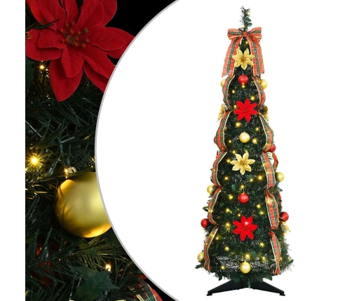 Mākslīgā Ziemassvētku Eglīte Su 50 Led Zaļa 120 Cm Pvc Vidaxl