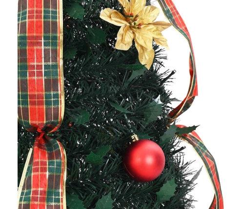 Mākslīgā Ziemassvētku Eglīte Su 100 Led Zaļa 150 Cm Pvc Vidaxl