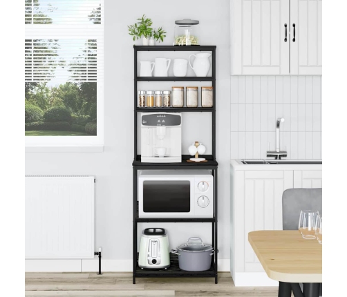 Virtuves Plaukts Melns Ozolkoks 60 X 40 X 168 Cm Vidaxl