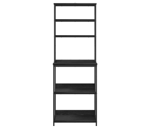 Virtuves Plaukts Melns Ozolkoks 60 X 40 X 168 Cm Vidaxl