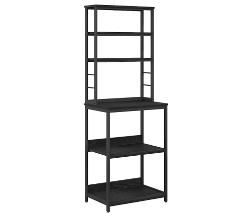 Virtuves Plaukts Melns Ozolkoks 60 X 40 X 168 Cm Vidaxl