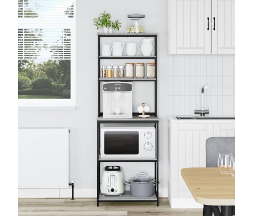 Virtuves Plaukts Pelēks Sonoma 60 X 40 X 168 Cm Vidaxl