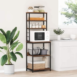 Virtuves Plaukts Vecs Koks 60 X 40 X 168 Cm Inženierijas Koks Vidaxl